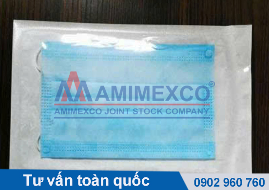 thành phẩm máy đóng gói khẩu trang y tế 3 line