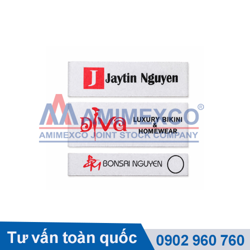 sản phẩm của máy in nhãn quần áo 2 màu