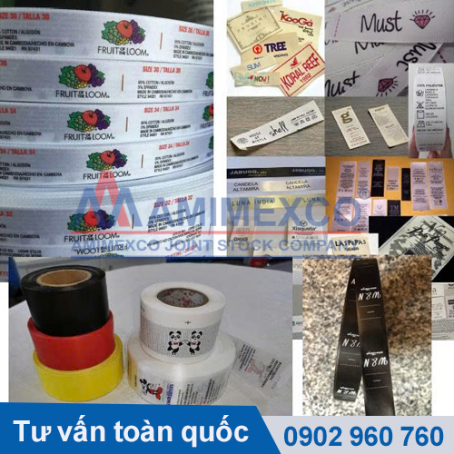 Sản phẩm của máy in nhãn quần áo 4 màu