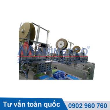 máy dập quai khẩu trang y tế có viền amq-11