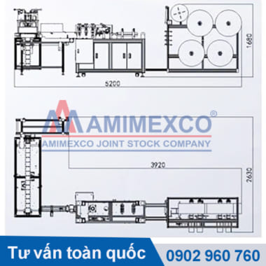 máy làm khẩu trang quai đeo choàng đầu