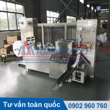 Máy sản xuất bông tẩy trang vuông xỏ ngón tay new-11