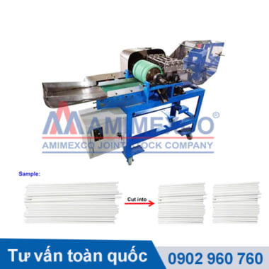 máy cắt thân cây giấy làm thân tăm bông