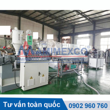máy sản xuất thân cây nhựa bằng chất liệu PVC