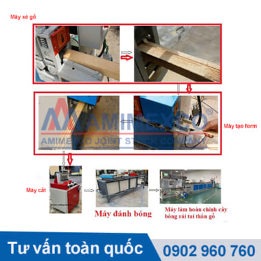 máy sản xuất thân gỗ làm tăm bông