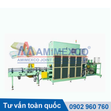 máy tự động cắt gấp đóng gói khăn khô